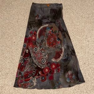 Harari Long Silk Skirt S